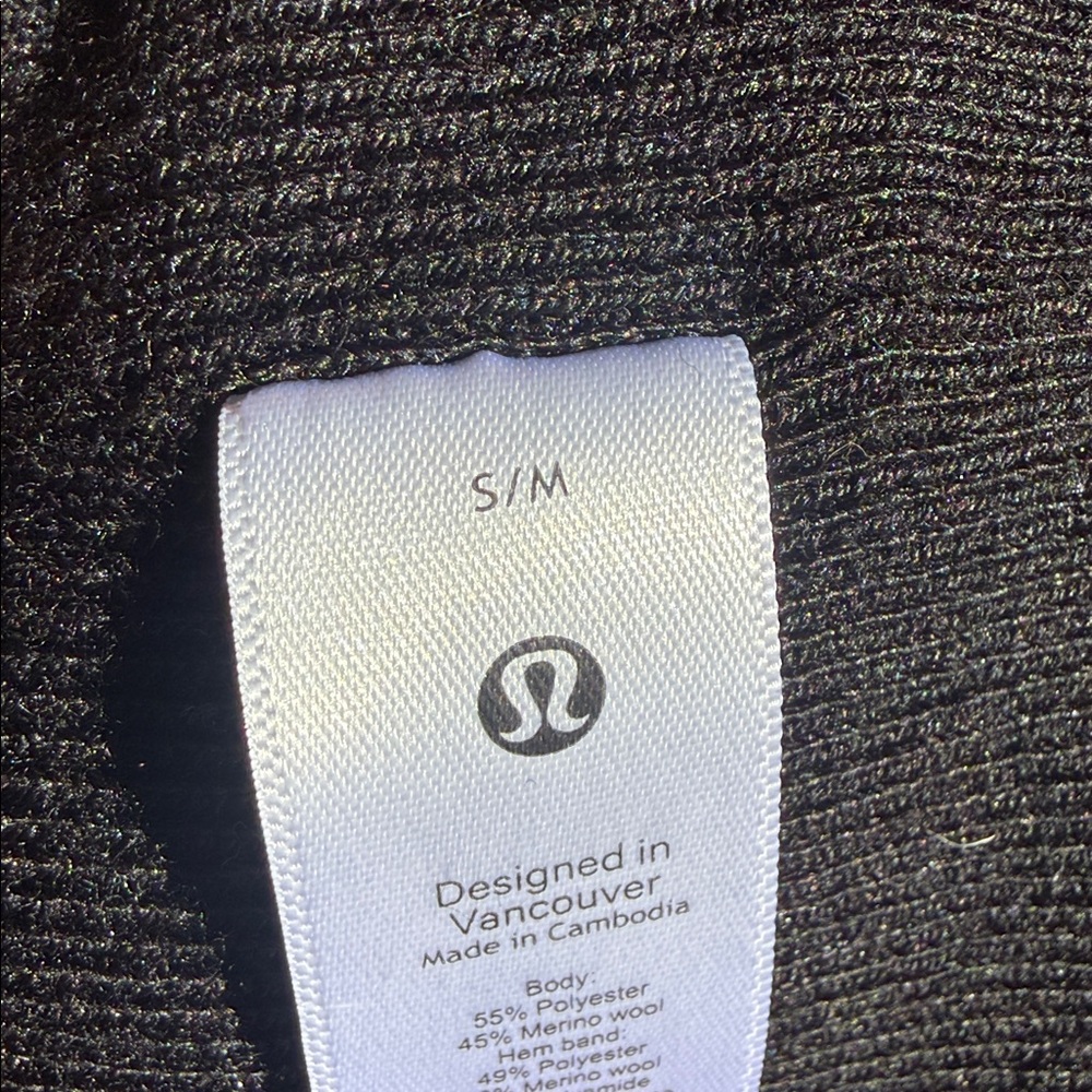 Lululemon Athletica Black Charcoal Knit Beanie - Picture 3 of 3
